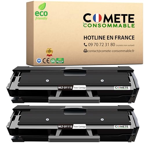 Toner MLT-D111S Samsung Xpress compatible COMETE pack de 2 noir pour le télétravail efficace
