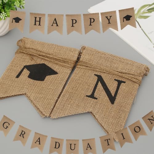 Eterspr Graduation Banner Garland, Brown and Black We Are So Proud of You Graduation Bunting Party Home Party Favors (Brown) - Image 3