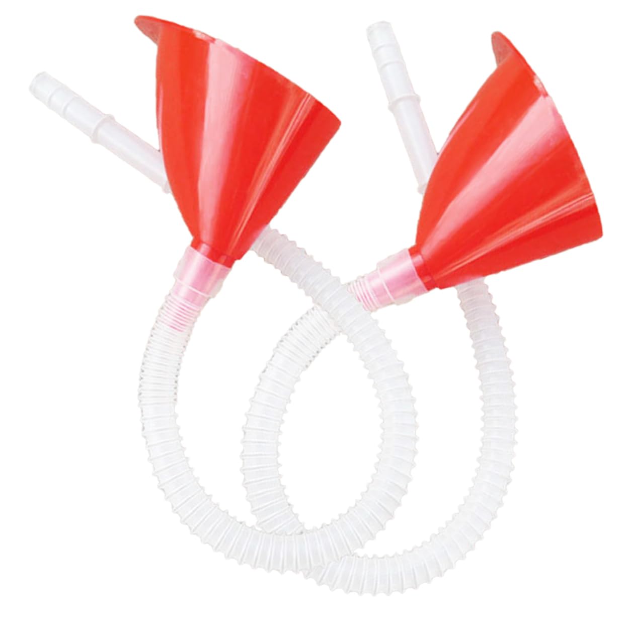 2 Sets Long Neck Fuel Funnel with Flexible Hose Ideal for Gasoline and Oil Pouring in Cars and Motorcycles Durable Plastic Design