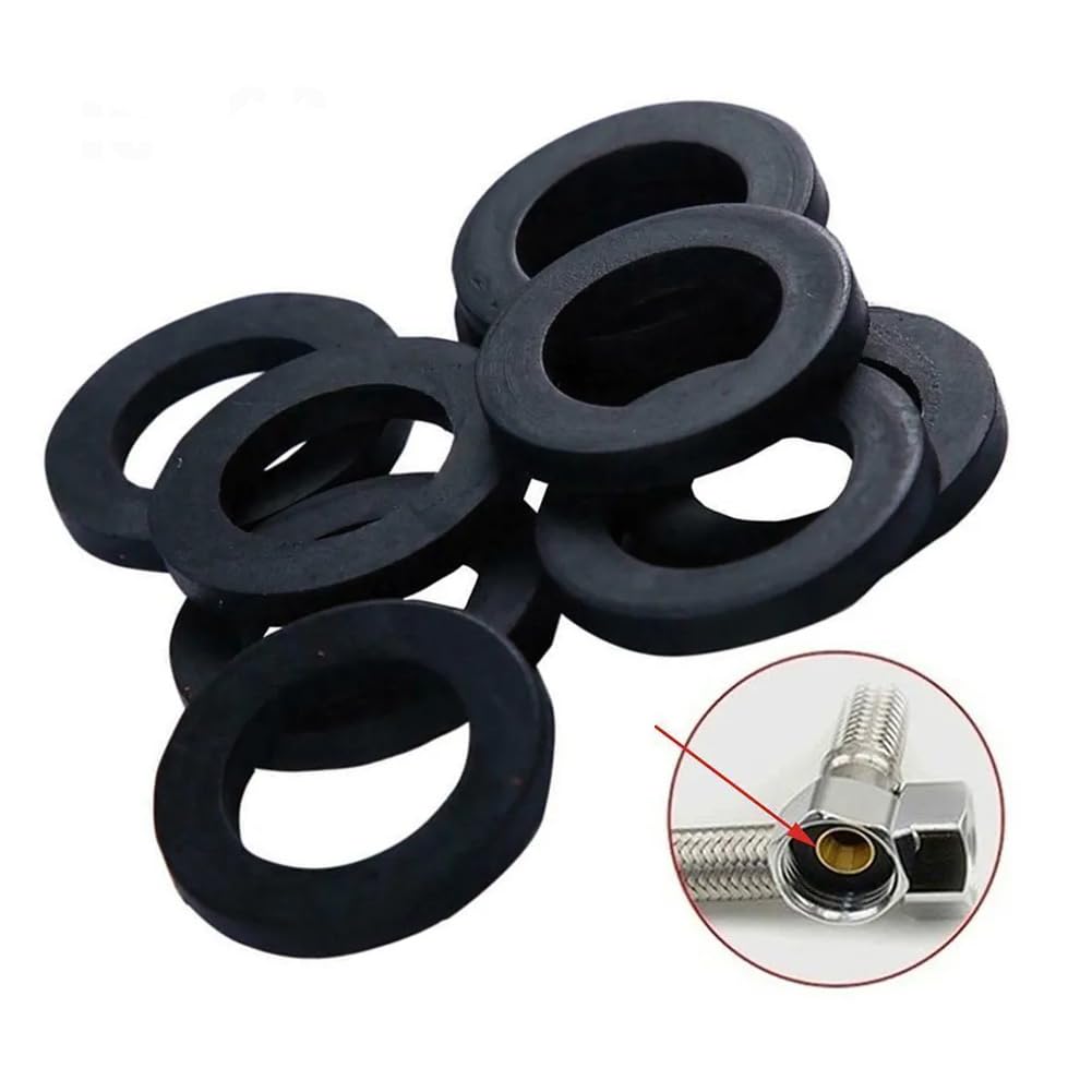 12pcs Shower Head Gasket Set - Rubber Washers & Stainless Steel Filter Screens, 3/4 Inch, For Faucets, Garden Hoses & Plumbing