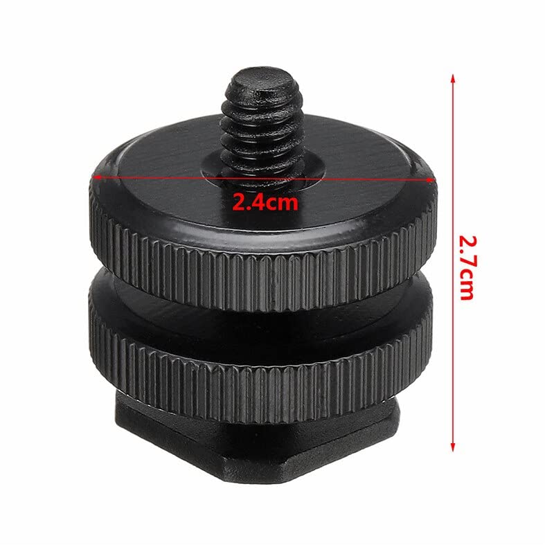 Image of BKN Metal Durable Camera Shoe Adapter Mount 1 /4 inch Dual Thumb Screw Flash Camera Adapter for Canon Sony Nikon DSLR Camera Accessories - 2pcs