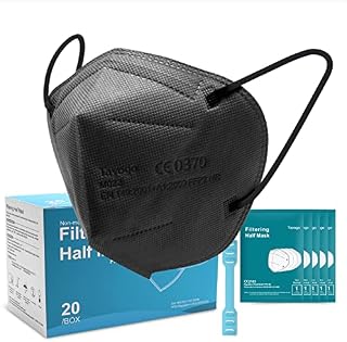 Tayogo FFP2 Disposable Face Masks,5 Layers Breathable Masks for Women Men Adult,KN95 Protective Face Masks,High Filtration with CE-Certified,10/20pcs Individual Package