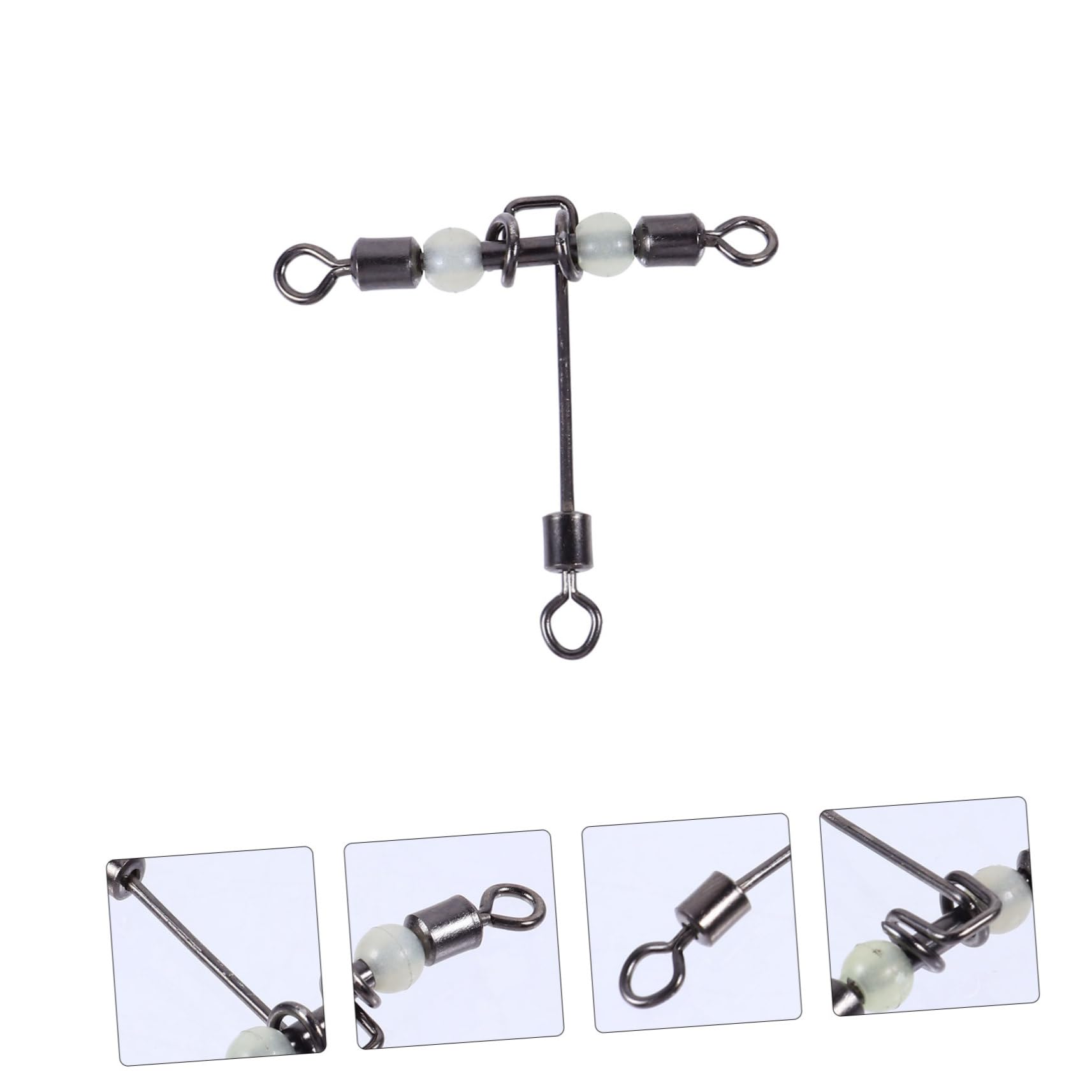 POPETPOP Gabelringverbinder Bisschen Slice Agn Drehgelenke Zum Angeln 3-Fach Schwenkbar Stoßverbinder Hochleistungs-angelwirbel Angeln Rollfass Wirbel Kupfer Silver