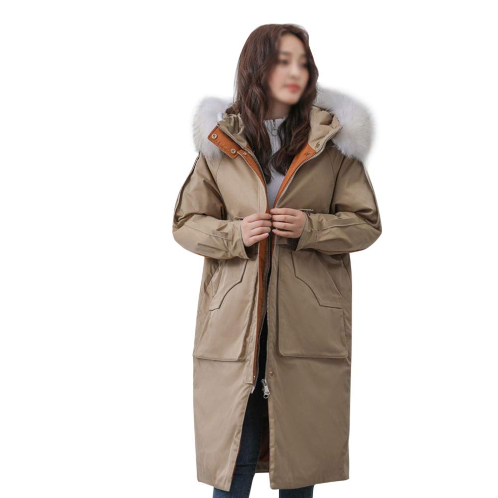 NO Brand Parker Duck Down Jacket Long Sections Slim Coats for Women Winter