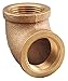 2-1/2" FNPT Red Brass 90 Degree Elbow