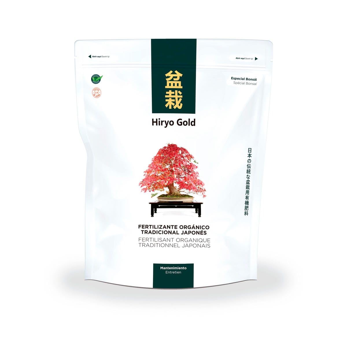 Abono para bonsai orgánico HIRYO-GOLD - Mantenimiento 350 gr
