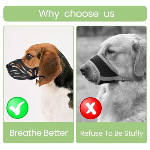 Weicher Maulkorb Für Hunde, Silikon Hundemaulkorb für Mittlere und Große Hunde, Dog Muzzle Schwarz Sicherer und Atmungsaktiv, Anti Giftköder Maulkorb, Verhindert Das Beißen, Kauen Und Bellen (XL)