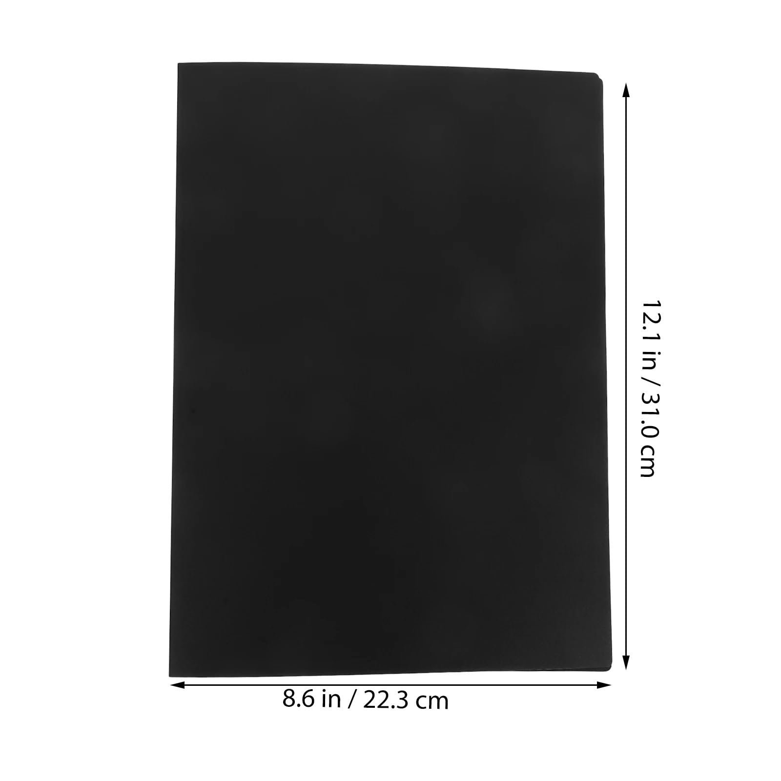 3PCS 20 Pockets Folder Black Presentation Book Für Mappe/Portfolio | With Clear Page Protectors Portfolio Binder Music Sheets Organizer For File