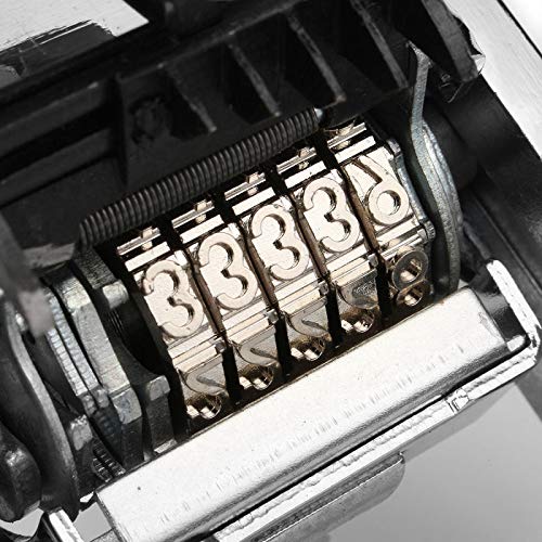 SENREAL Automatic Numbering Machine Self Inking Number Stamp Auto Jump Digits Metal Number Stamps Kit 5-8 Digits (7 Digit) - Thumbnail 2