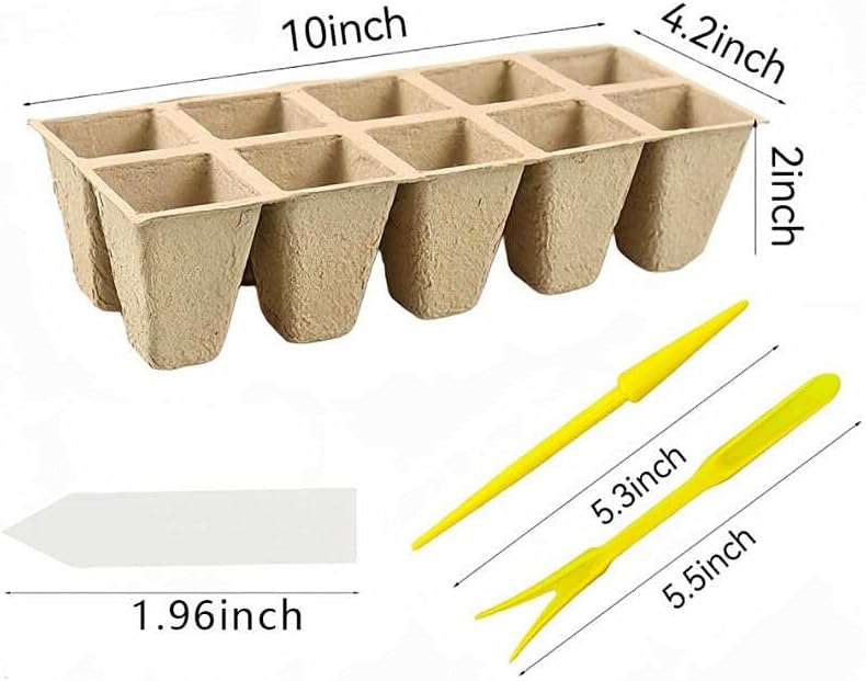 EatingBiting 100 Cells Seed Starter Tray, 10 Tray x 10 Sheet