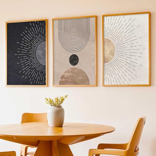 Image of Kalit Kala Decor Painting Boho Wall Art Home Decoration Paintings With Frame For Living Room Bed Room Hotel Wall Decor Digital Reprint Set of 3 (19X25 inch)