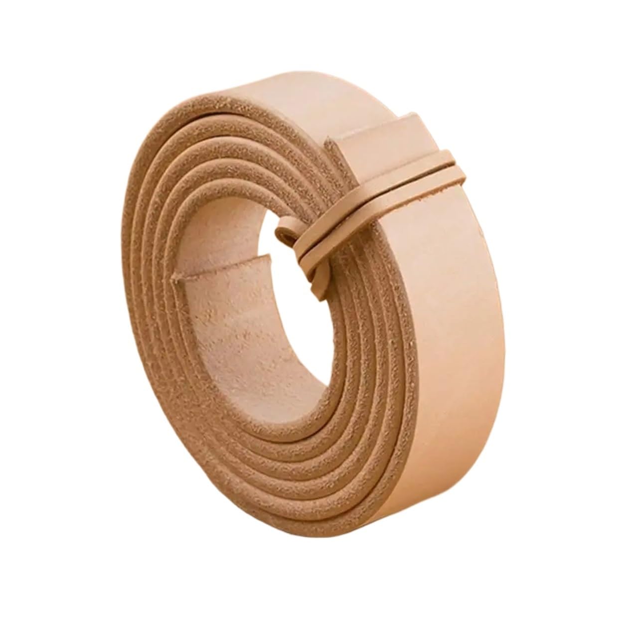 Tanned Leather Belt Blank Cowhide Strip Handmade Genuine 105 to 125cm(Light Yellow)