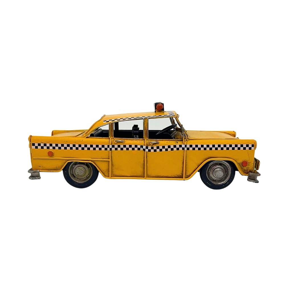 Carousel Home Rétro Vintage New York City Taxi Yellow Cab Tin Modèle