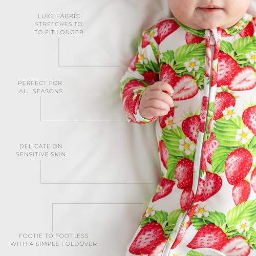 Image of Posh Peanut Convertible Baby Sleepers - Footless Baby Pajamas with 2 Way Zipper for Easy Diaper Changes
