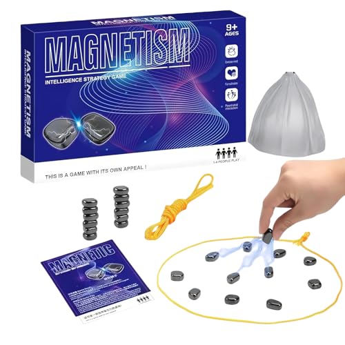 Magnetismus Strategiespiel, Intelligenzspiel für 1-4 Spieler, Ab 9 Jahren, Magnetisches Brettspiel