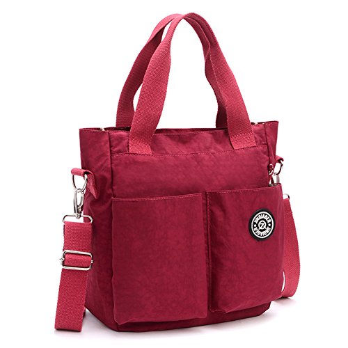 Sac à bandoulière étanche en tissu lavé pour femme résistant à la pluie