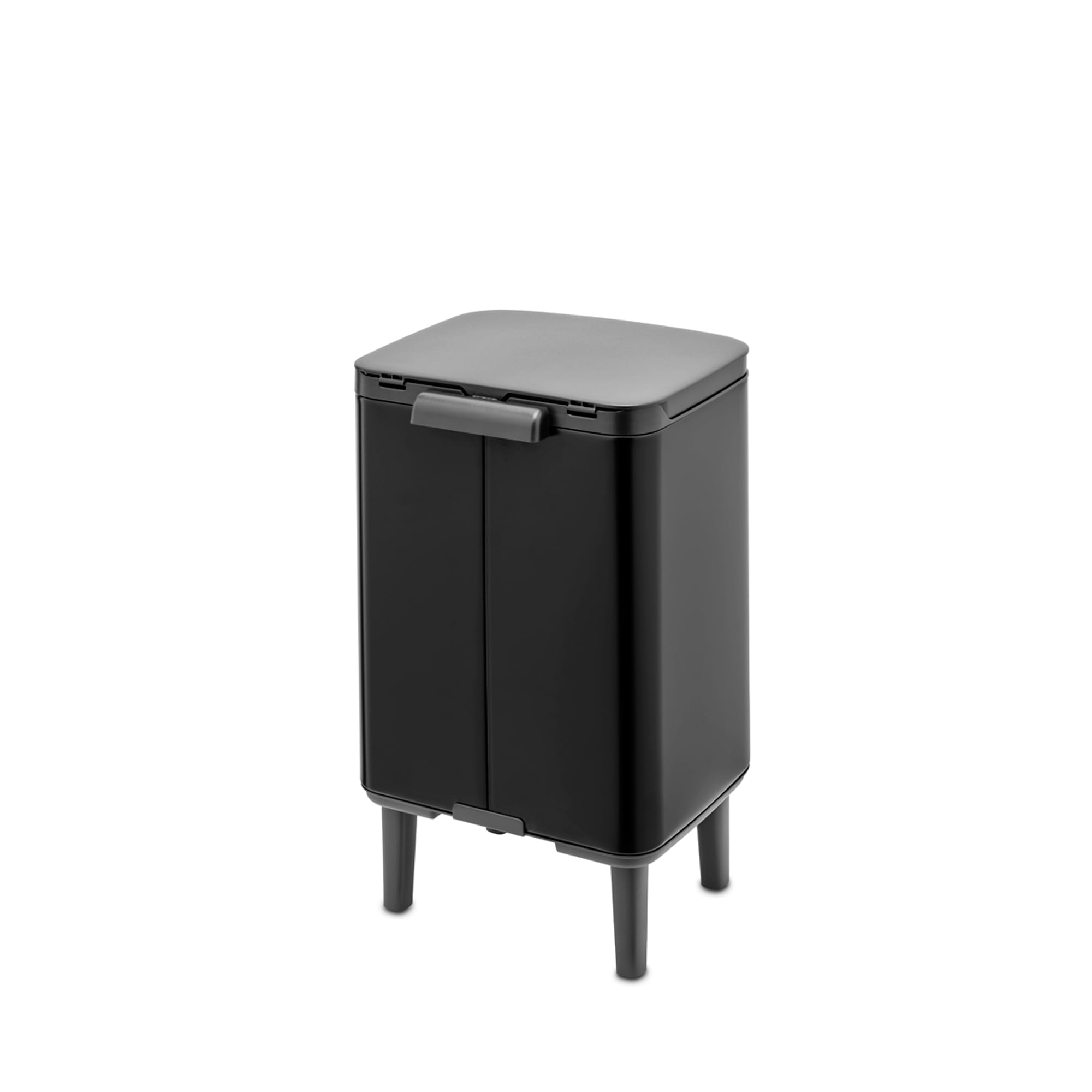 Brabantia Bo Waste Bin Hi Pattumiera 7L con Coperchio a Chiusura Ammortizzata, Secchio Interno Rimovibile e Maniglia per il Trasporto, ottimo per Bagno, Camera da Letto e Ufficio, Matt Black