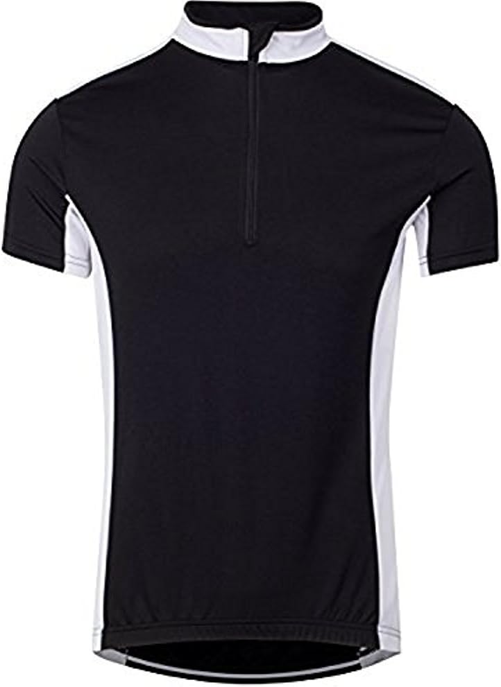 OneTri Breathable Short Sleeve Cycling Jersey (Medium, Black / White)