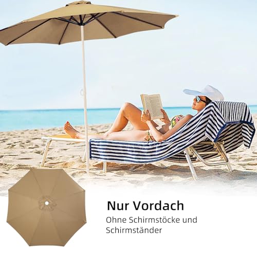 Toile de rechange parasol 30+ UV protection pour 6 et 8 bras de 2,7 m