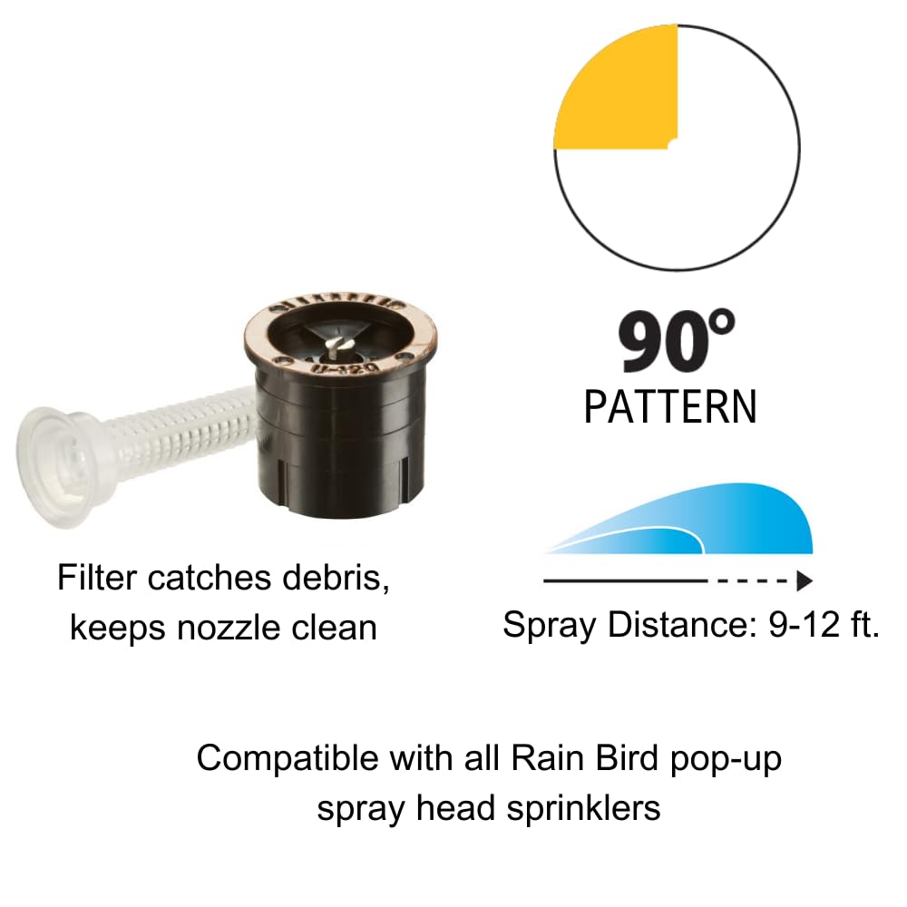 Amazon.com : Rain Bird 12DSQ Dual Spray Nozzle, 90° Quarter