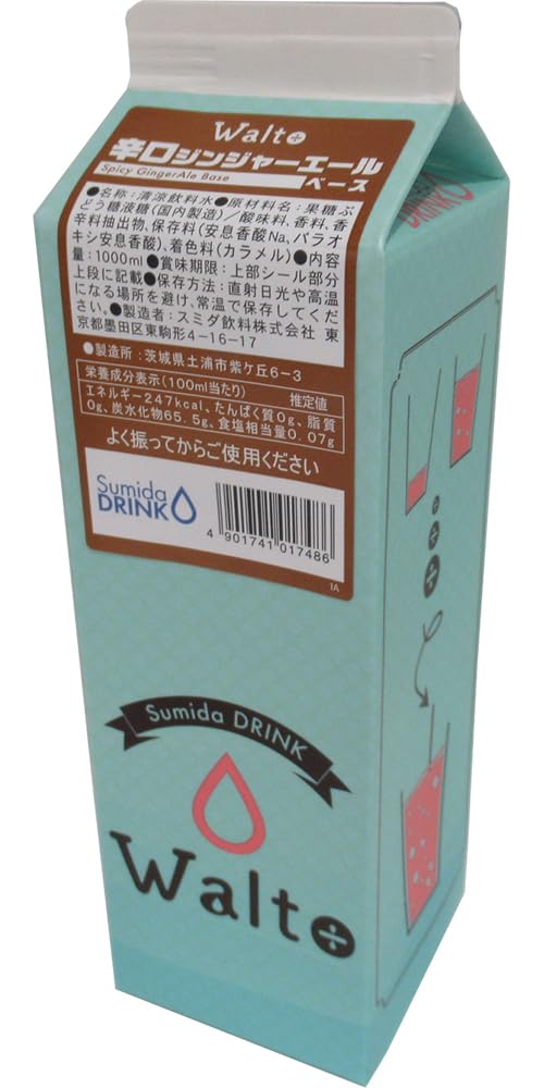 スミダ飲料 辛口ジンジャーエールベース 1000ml