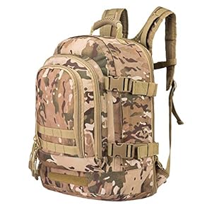 Greencity Laptop Backpacks Tactical 3 Day Expandable Bug Out Bag Classic Case Travel Hiking，Camo
