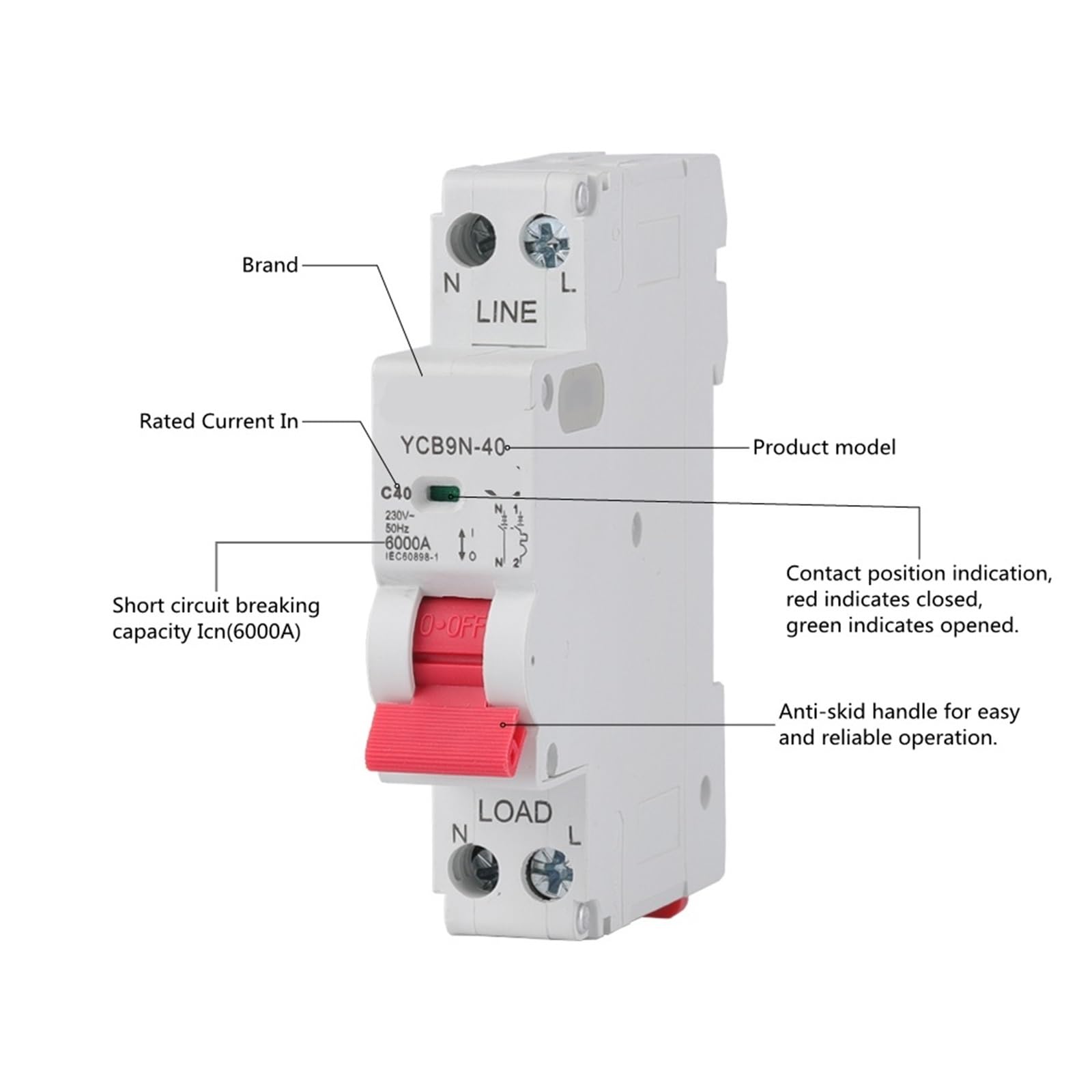 Square D Plug in Circuit Breaker, QO, Number of Poles 1, 25 Amps, 120/240VAC, Standard