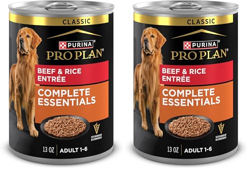 Image of Purina Pro Plan Complete Essentials Classic Pate Dog Food,Beef and Rice Entree - 13 oz. Cans,(Pack of 24)