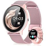 E T EASYTAO Smartwatch Mujer, Reloj Inteligente IPX67, Monitor Frecuencia Cardíaca/Oxígeno en Sangre/Presión Arterial,...