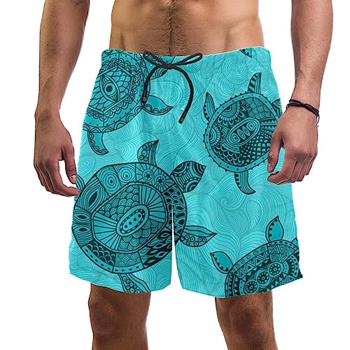 Maillot de bain homme motif tortues short de plage confort