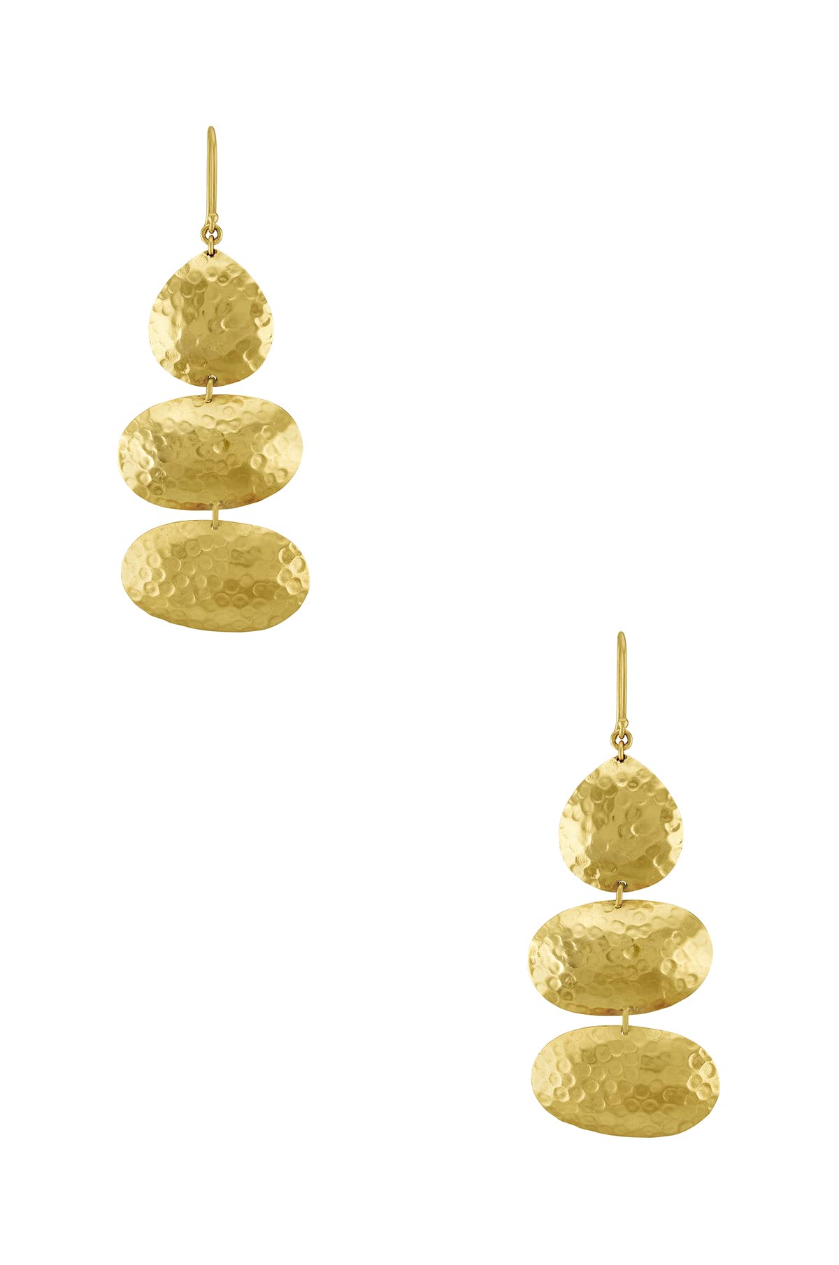 Gold Plated Carla Textured Earrings