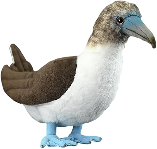 Miniatura 9 de BABY FRANKIEZHOU Juguete de peluche de simulación de piqueros con patas azules, suave y realista, lindo juguete de peluche de 10.62 pulgadas,