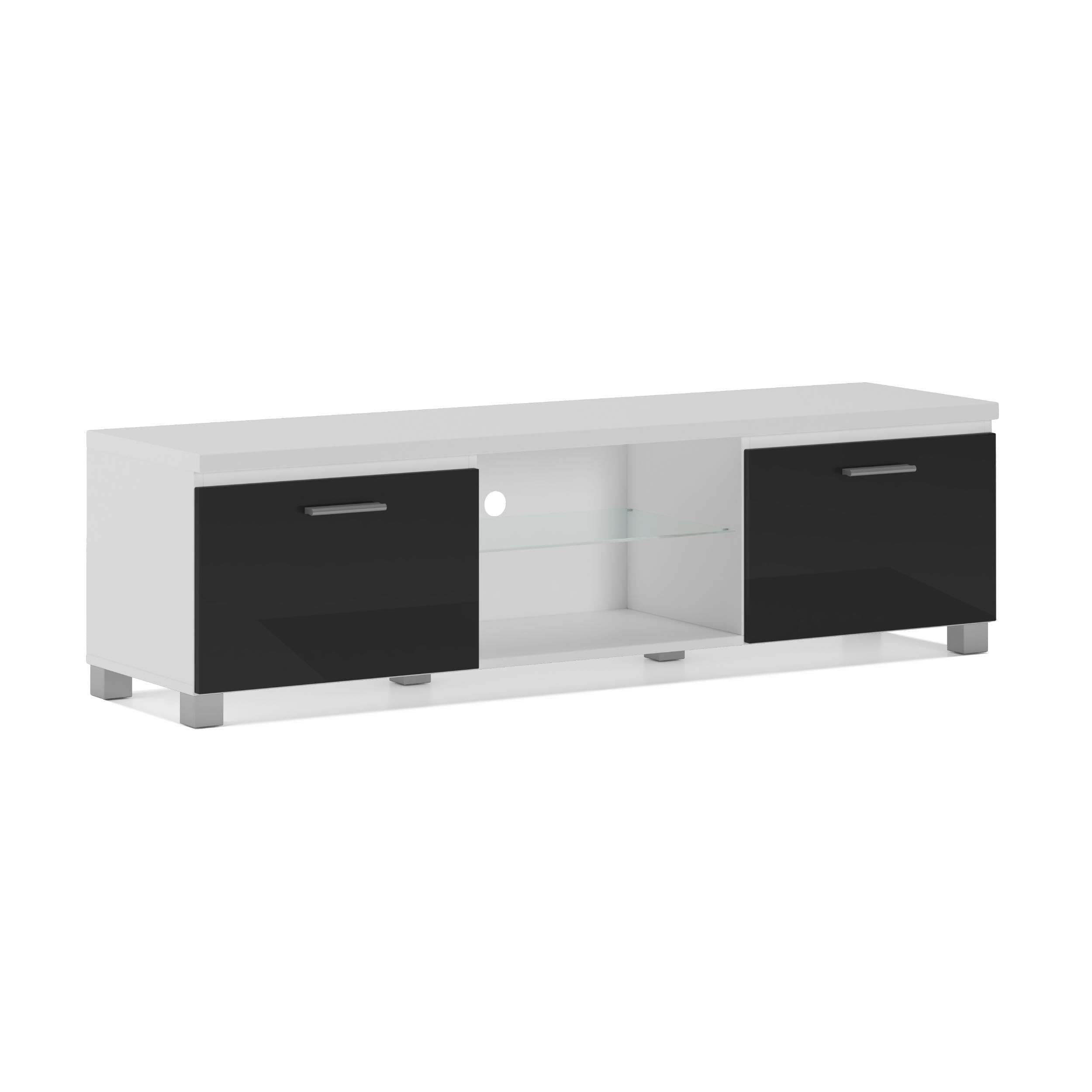 scaffale tv modulare living room con lucidazione led