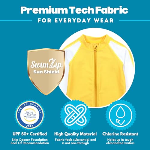 Image of SwimZip Boys' Long Sleeve Rash Guard & Swim Shorts Set - UPF 50+ Sun Protection