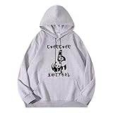 [HABOHUSE] じゅげむじゅげむ五秒でブチギレ ネタ 落語 言い間違い もじり ジョーク パーカー メンズ トレーナー フード付き 長袖 プルオーバー スウェット ゆったり カジュアル 無地 おしゃれ 人気 フード付 かっこいい 男女兼用 秋冬服 S