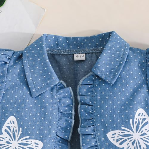 Yanmucy Toddler Baby Girls Dress with Puffy Sleeves Jacket Set 2PCS Tulle Tutu Dress Polka Dot Ruffle Coat Top Outfits4