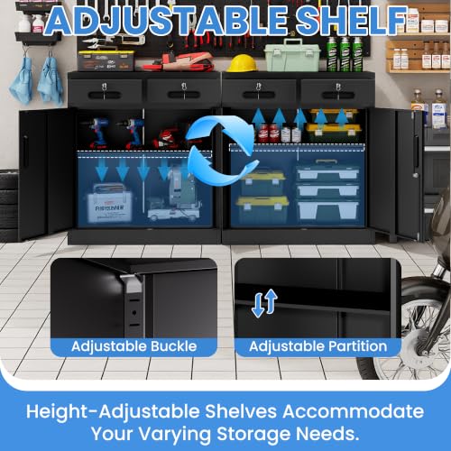 Image of Metal Storage Cabinet for Garage, Tool Cabinet, Utility Cabinet