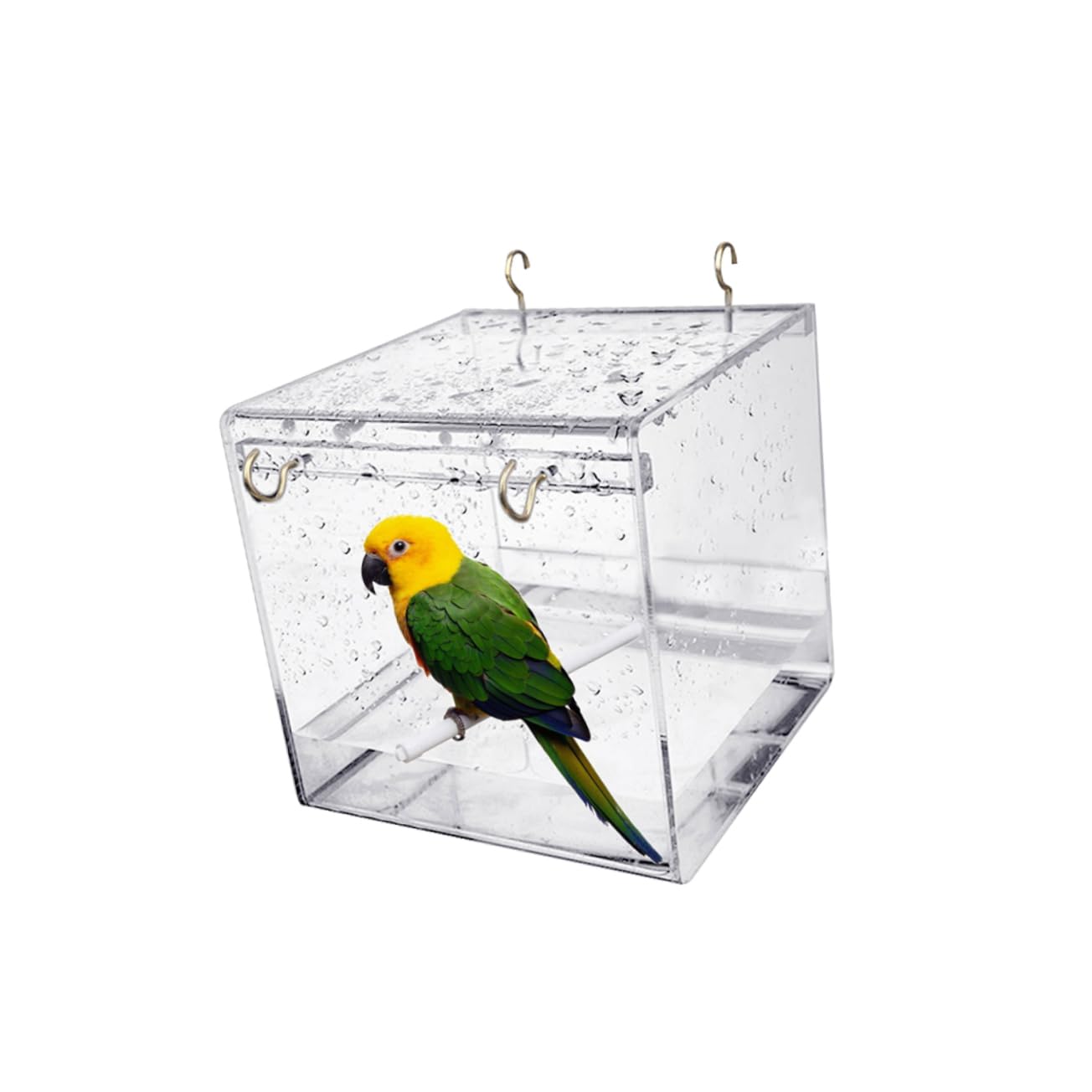 DOITOOL Transparentes Vogelbad für Käfige aus Kunststoff für Kanarienvögel