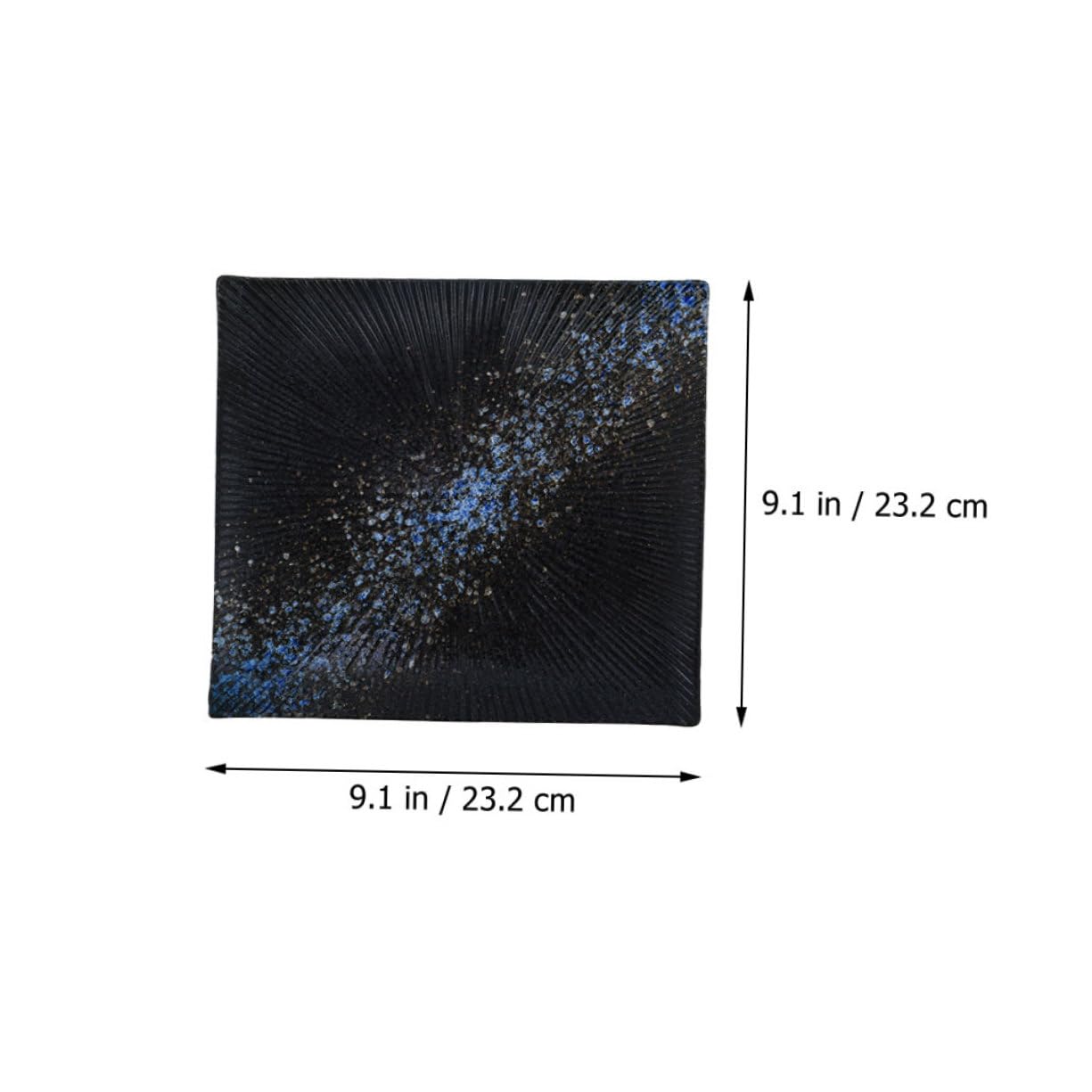 COLLBATH 1pc Ceramic Steak Plate Restaurant Sushi Dish Jewelry Dish Tray Porcelain Sushi Tray Japanese Sushi Plate Trays for Decor Sushi Serving Boat Food Tray Versatile Tray Blue Ceramics