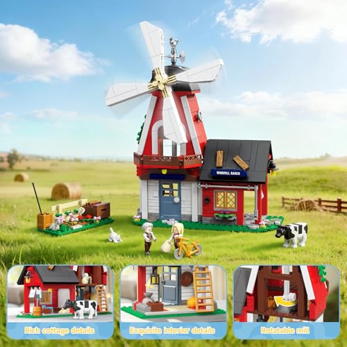Image of Wise Block 2-in-1 Farm & Lighthouse Building Set, 727 PCS