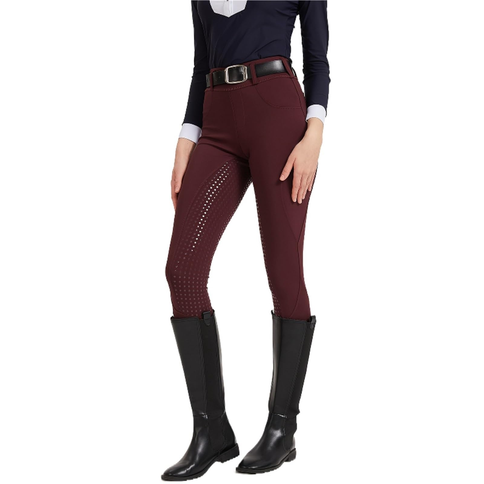 Pantalones de Montar Pantalones de equitación Cintura Alta for Mujer, Pantalones ecuestres Antideslizantes Silicona con Control Barriga, Ropa Ajustada Verano