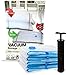 Alpha & Sigma 5 Vacuum Compression Storage Bags Medium Size (28 x 20 In) With Air Pump | Reusable, Ergonomic, Puncture Resistant & Waterproof | Organize Your Clothes, Optimize Suitcase Space, Enhance