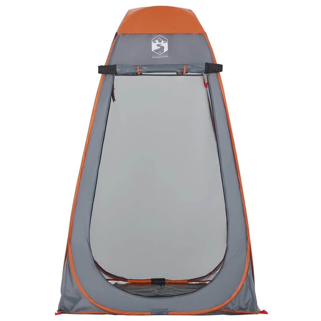 LAPOOH Sichtschutzzelt Grau und Orange Pop-Up Wasserdicht, Duschzelt Camping, Toilettenzelt, Campingtoilette, Heckzelt, Campingklo - 4004136