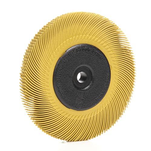 3M Scotch-Brite Radial Bristle Brush, Aluminum Oxide, 6000 RPM, 6 Diameter x 7/16 Width, 80 (Pack of 1)