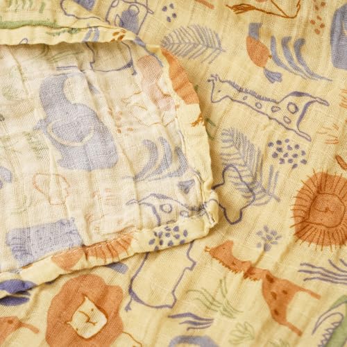 Image of Muslin Swaddle Blankets for Baby Boys and Girls,3 Pack Breathable Soft Receiving Blanket,Large 43.3X 43.3 inches,Newborn Essentials Must Haves(Jungle)