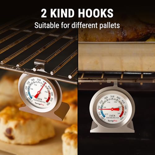 Image of TempPro 3-Pack Oven Thermometer for Gas Oven with 431 Stainless Steel