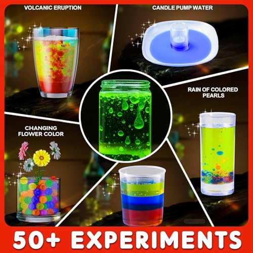 Image of Kit4Curious Science Experiment Kit | Chemistry Reactions + Physics Projects STEM Learning Educational kit | Birthday Gifts Ideas for Kids 6,7,8,9,10,11,12,13,14 Year Olds