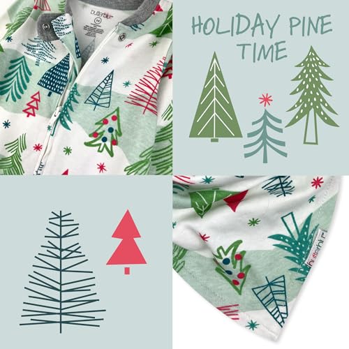 Image of Butterblu Family Jammies Matching Holiday Christmas Pajama Sets | GOTS Certified Organic Cotton for Baby, Toddler, Kids, Adults, and Pets, with Pockets, Perfect for Family Photos