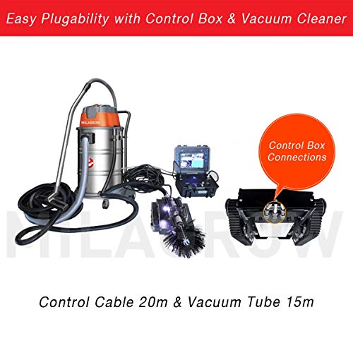 Image of MILAGROW Hydra Air Duct Cleaning Robot, 3-Way Camera, No Dead Corners, 30º Obstacle Climbing, Different Brush Heads for Different Ducts, 360º Maneuverability & S Pattern (Black)