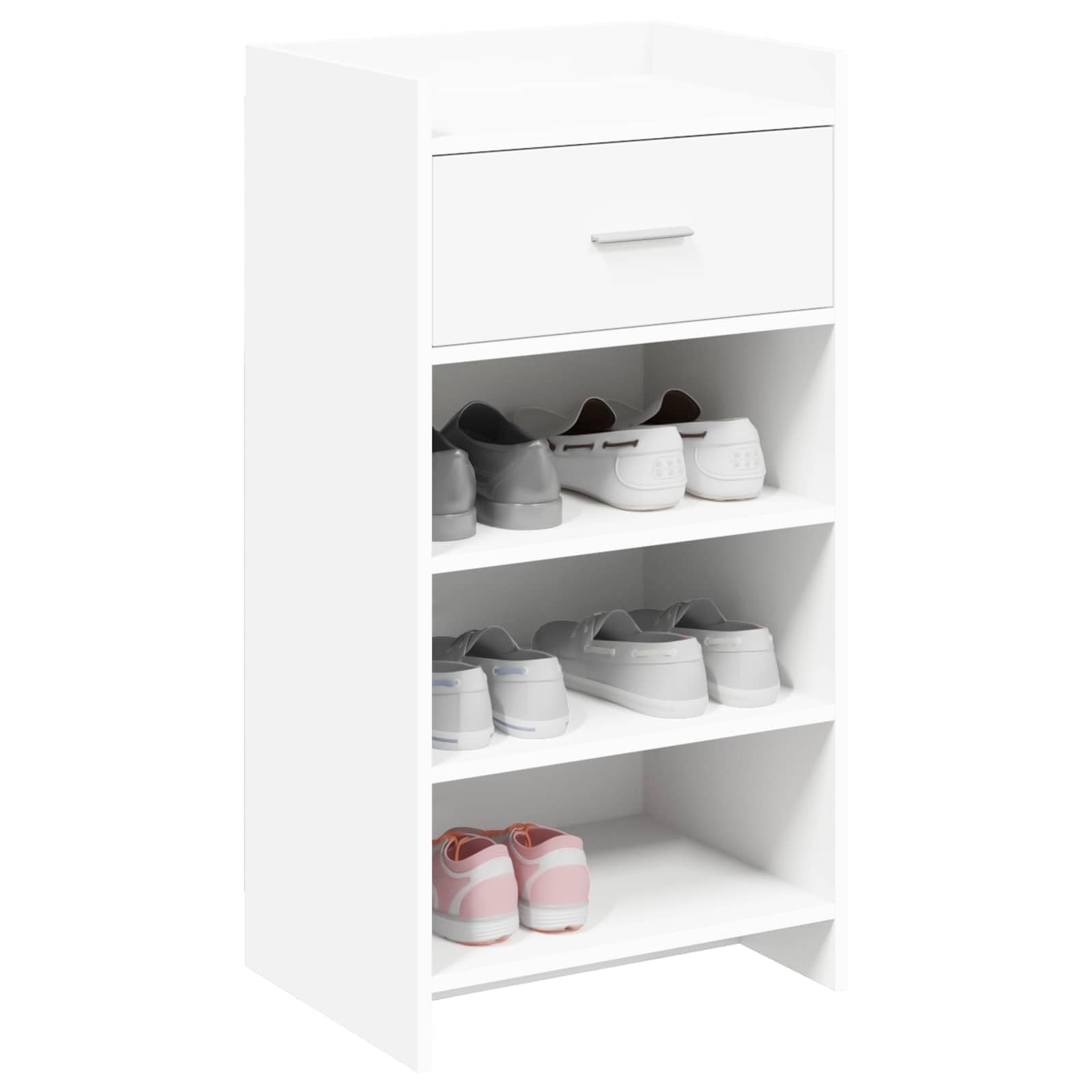 Szafka na buty biała 48 x 36 x 92 cm drewno inżynieryjne
